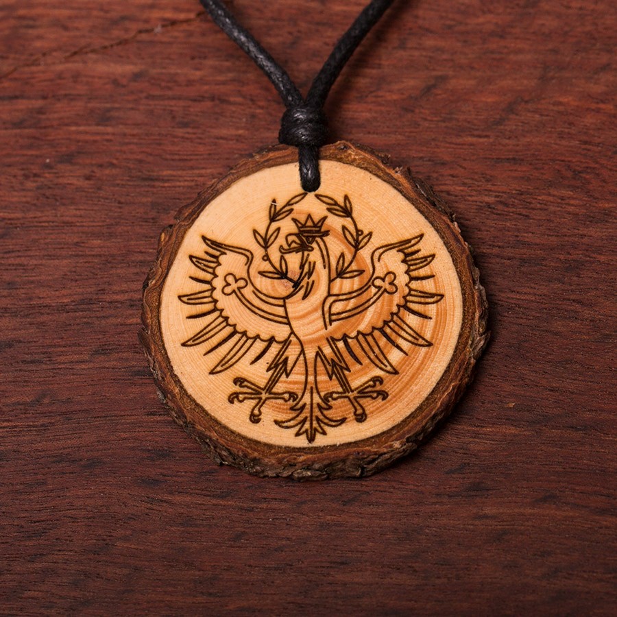 Tiroler Adler Kette Epoxidschmuck mit Naturholz