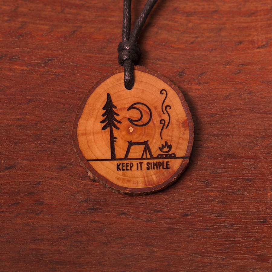 Keep it Simple Natur Kette Epoxidschmuck mit Naturholz