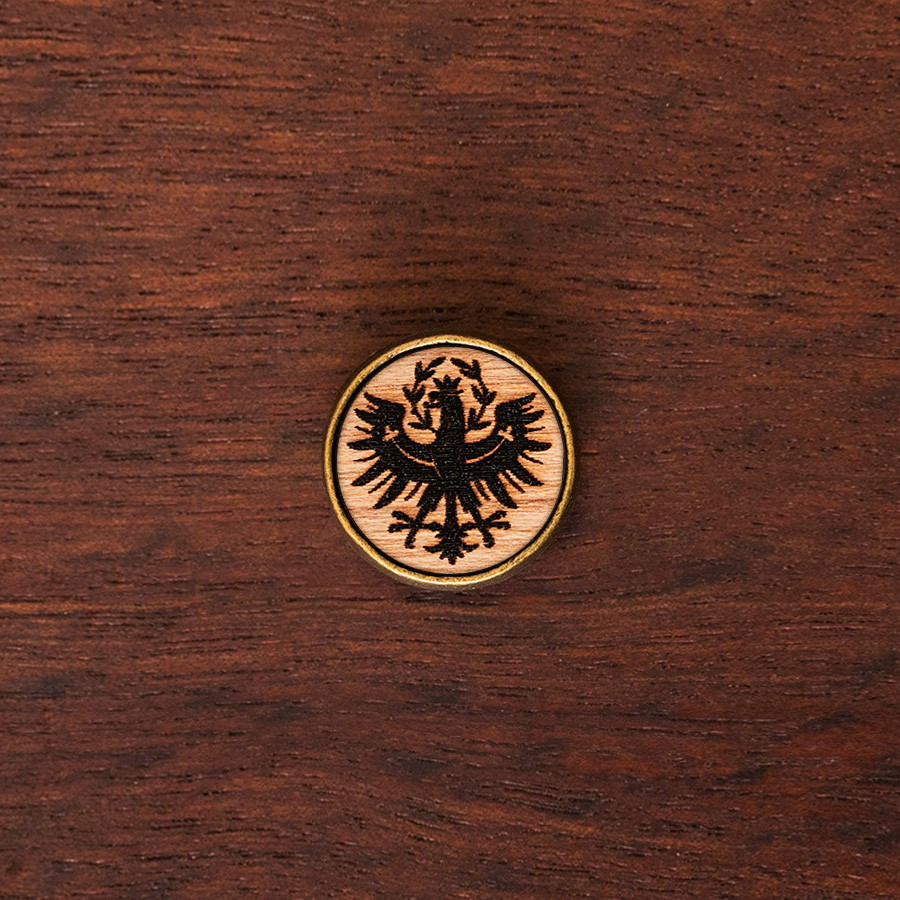 Tiroler Adler Schwarz Armkette Epoxidschmuck mit Naturholz