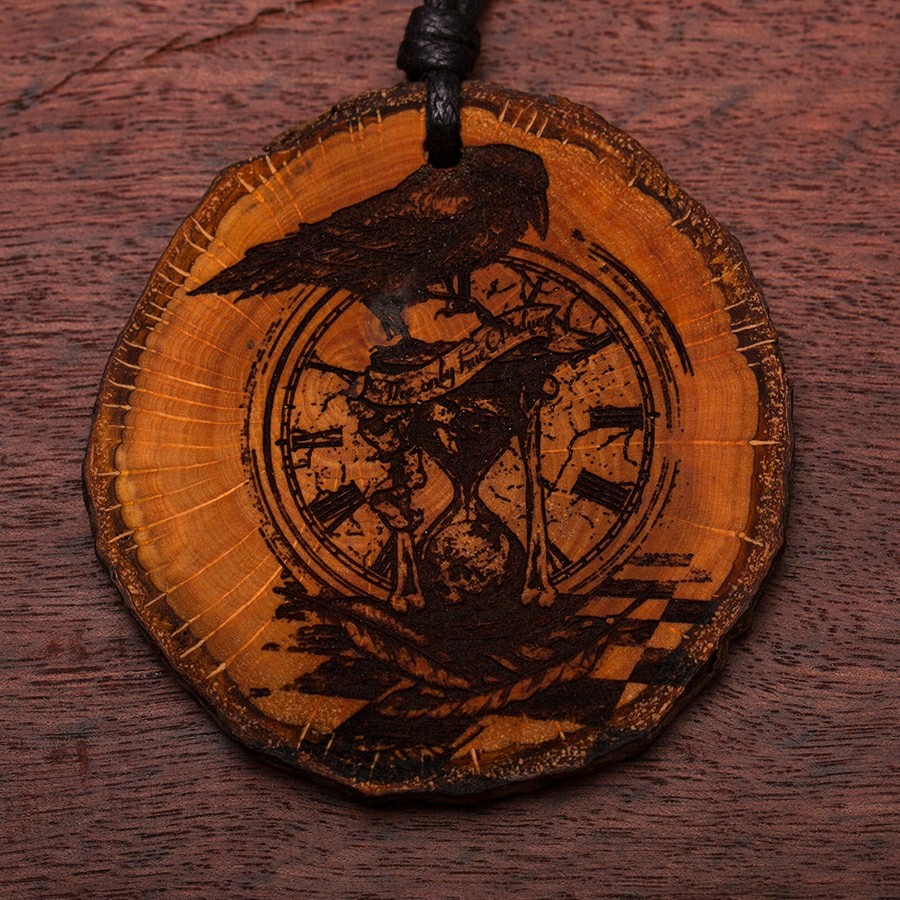 Time Kette Epoxidschmuck mit Naturholz