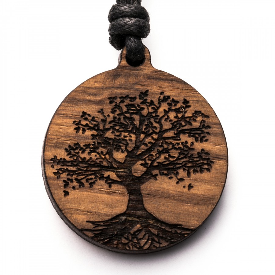 Baum des Lebens Kette Epoxidschmuck mit Naturholz