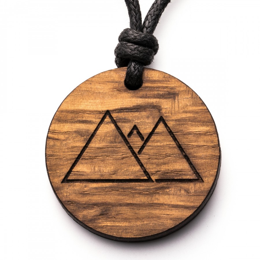 Berge Kette Epoxidschmuck mit Naturholz